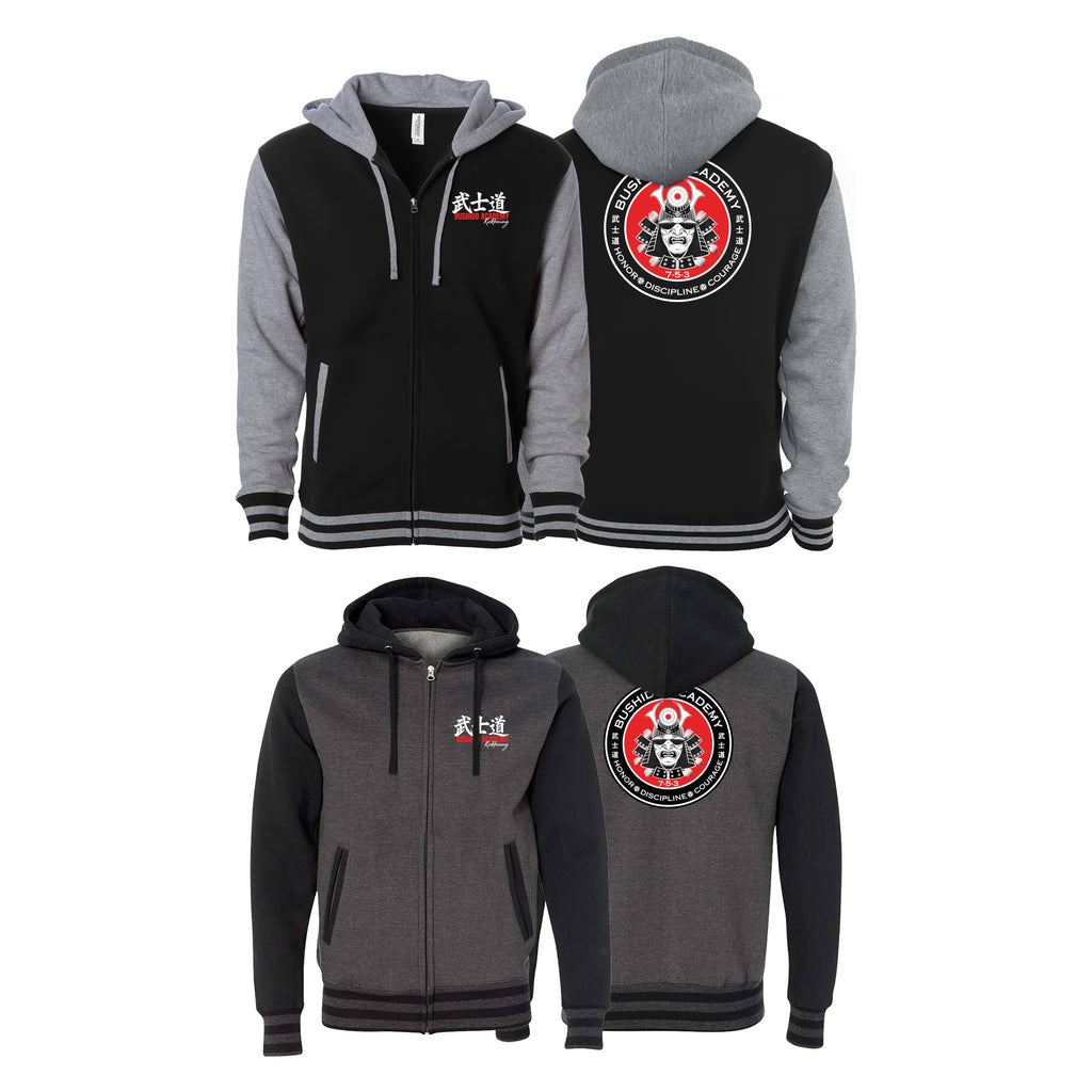 Bushido MMA Varsity Zip-Up Hoodies #8169 E