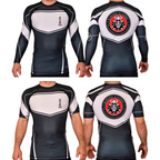 Bushido MMA Academy Rash Guards Black/White #8169 G