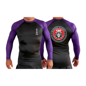 Bushido MMA All Black Ranked Long Sleeve Rash Guards #8169 G