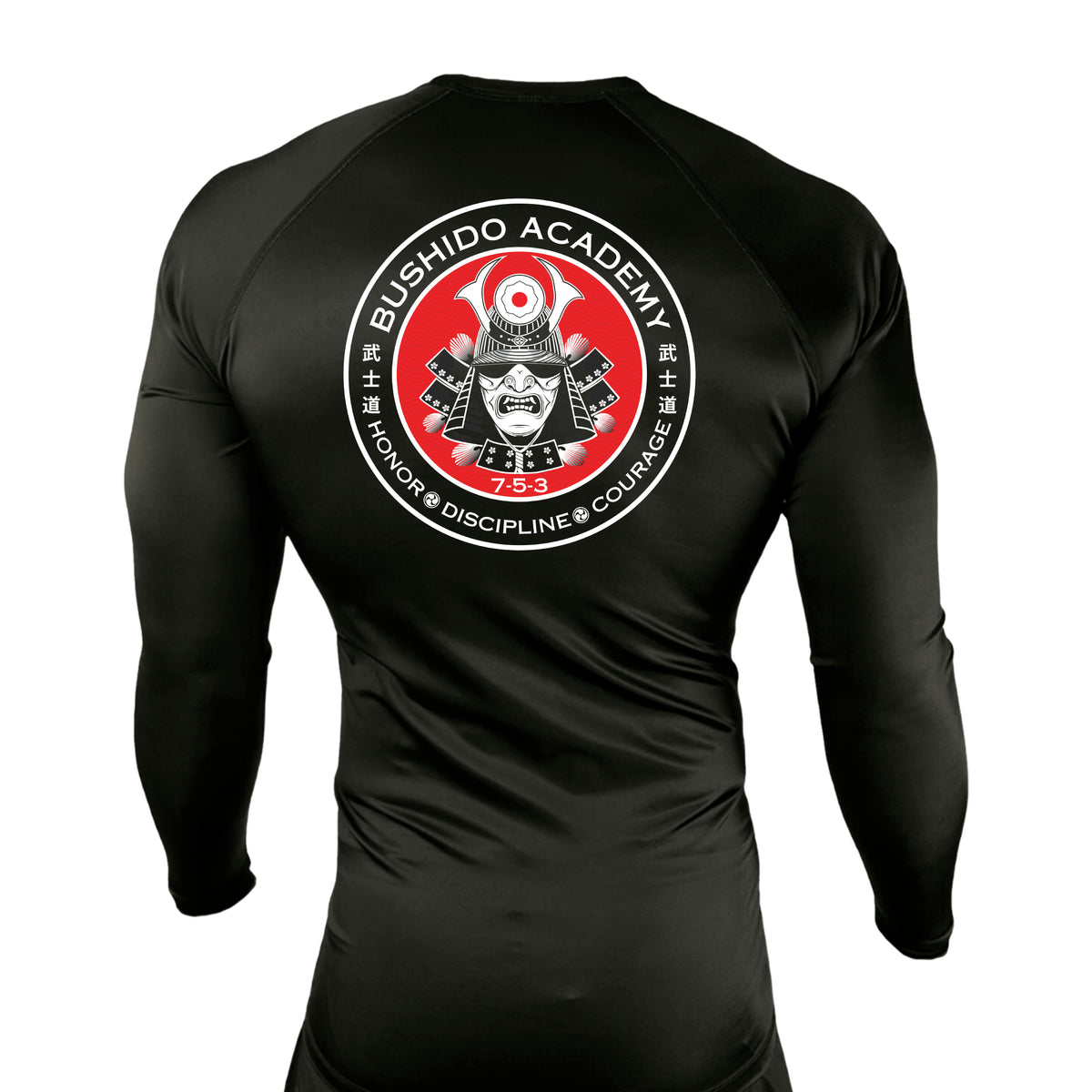 Bushido MMA All Black Rash Guards Long Sleeves #8169 G