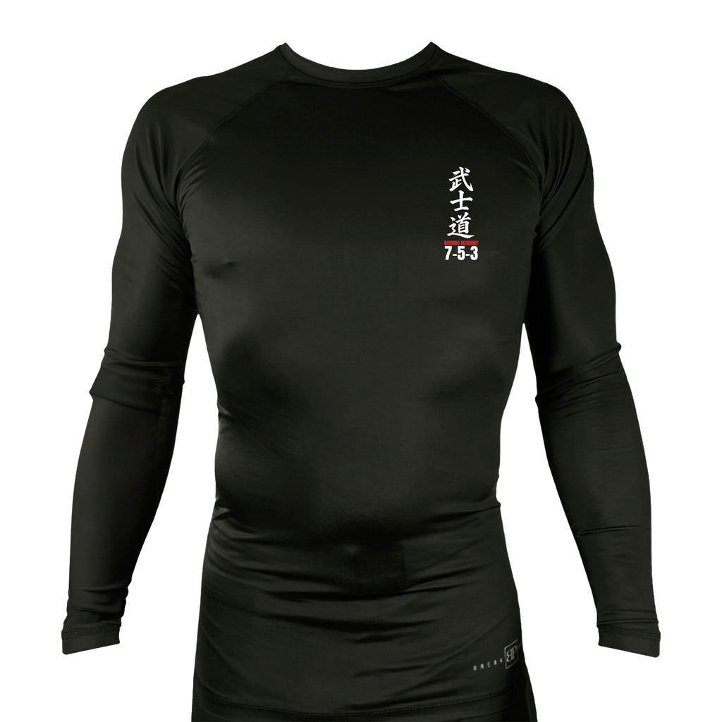 Bushido MMA All Black Rash Guards Long Sleeves #8169 G