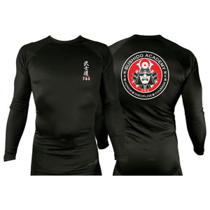Bushido MMA All Black Rash Guards Long Sleeves #8169 G