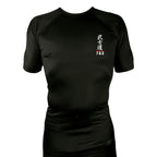 Bushido MMA All Black Rash Guards Short Sleeves #8169 G