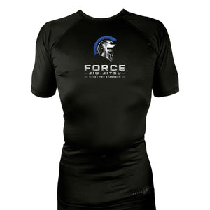 Force Jiu-Jitsu All Black Rash Guards Short Sleeves #8170 A