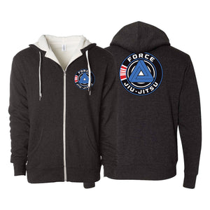 Force MMA Sherpa Lined Zip-Up Hoodie #8170 A