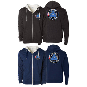Force MMA Sherpa Lined Zip-Up Hoodie #8170 A