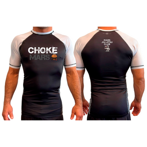 Mars Jiu Jitsu Club All Black Ranked Short Sleeve Rash Guards #8171 A