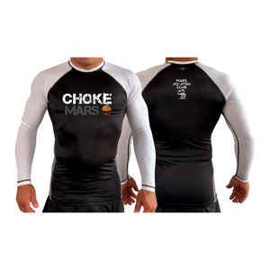 Mars Jiu Jitsu Club All Black Ranked Long Sleeve Rash Guards #8171 A