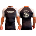 Mars Jiu Jitsu Club All Black Ranked Short Sleeve Rash Guards #8171 C