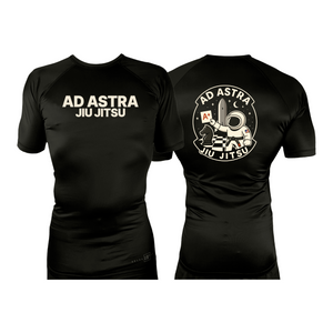 Mars Jiu Jitsu Club All Black Rash Guards Short Sleeves #8171 C