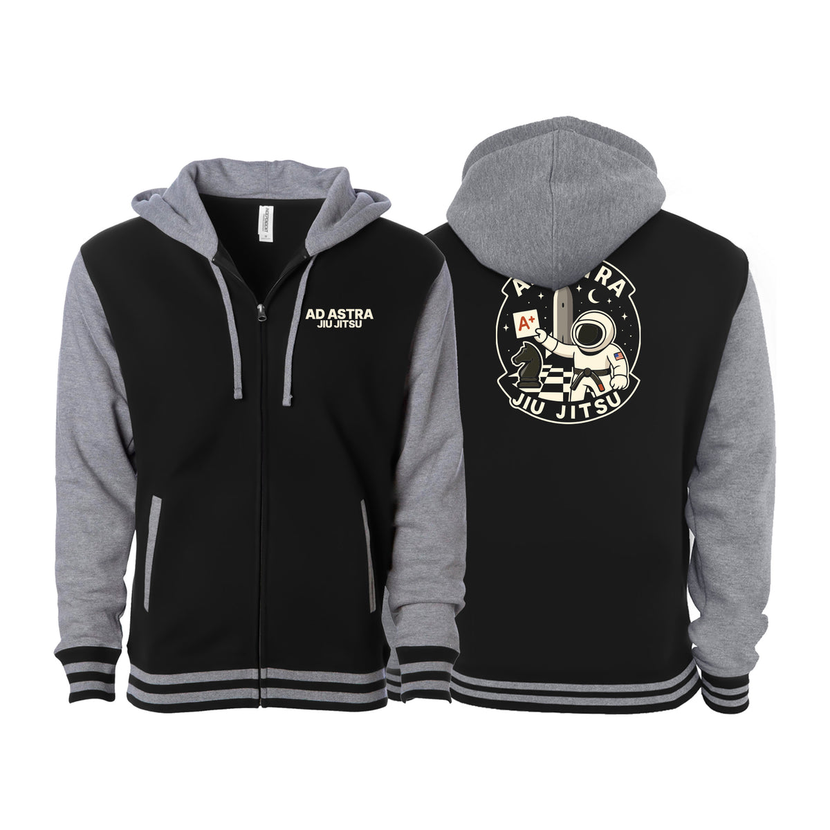 Mars Jiu Jitsu Club Varsity Zip-Up Hoodies #8171 D