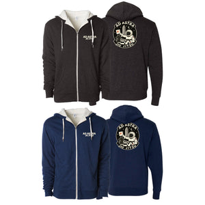 Mars Jiu Jitsu Club Sherpa Lined Zip-Up Hoodie #8171 D
