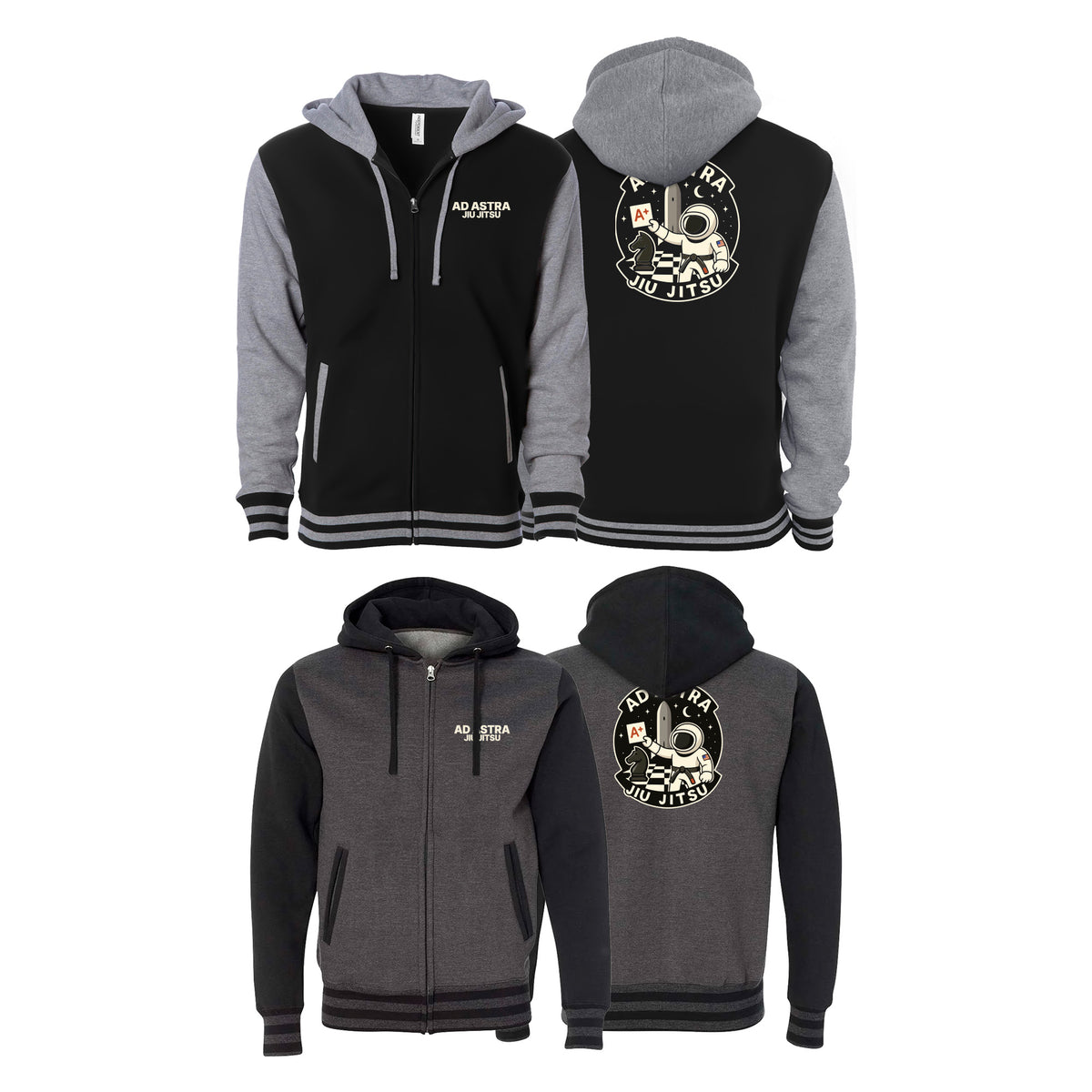 Mars Jiu Jitsu Club Varsity Zip-Up Hoodies #8171 D