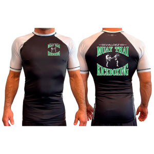 Valdez Kickboxing All Black Ranked Short Sleeve Rash Guards #8172 A