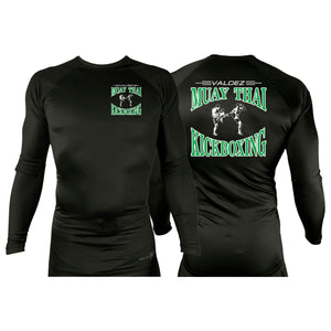 Valdez Kickboxing All Black Rash Guards Long Sleeves #8172 A