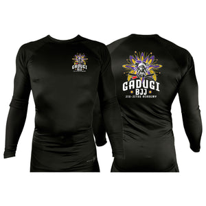 Gadugi BJJ All Black Rash Guards Long Sleeves #8173 A
