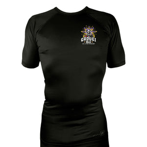 Gadugi BJJ All Black Rash Guards Short Sleeves #8173 A