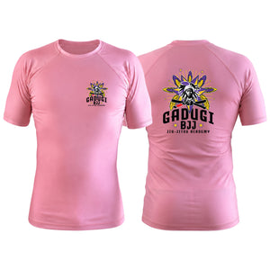 Gadugi BJJ Pink Rash Guards Short Sleeve #8173 A