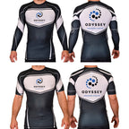 Odyssey Training Center Academy Rash Guards Black/White #8174 A