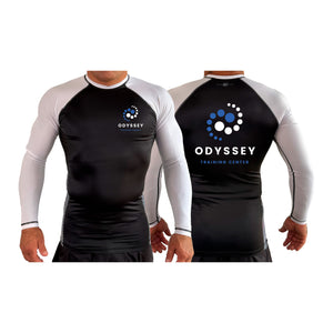 Odyssey Training Center All Black Ranked Long Sleeve Rash Guards #8174 A