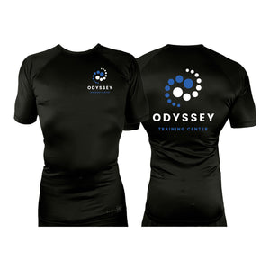 Odyssey Training Center All Black Rash Guards Short Sleeves #8174 A