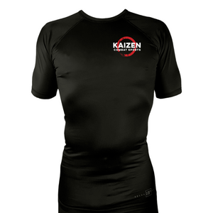 Kaizen Jiu-Jitsu Academy All Black Rash Guards Short Sleeves #8176 A