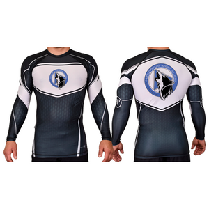Montgomery Brazilian Jiu-Jitsu Academy Rash Guards Black/White #8177 A
