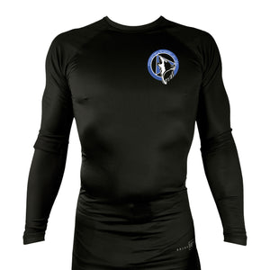 Montgomery Brazilian Jiu-Jitsu All Black Rash Guards Long Sleeves #8177 A