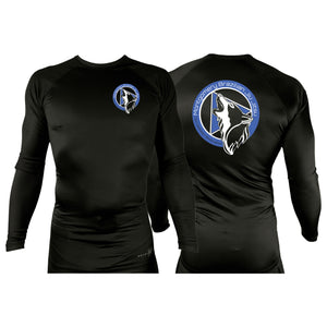 Montgomery Brazilian Jiu-Jitsu All Black Rash Guards Long Sleeves #8177 A