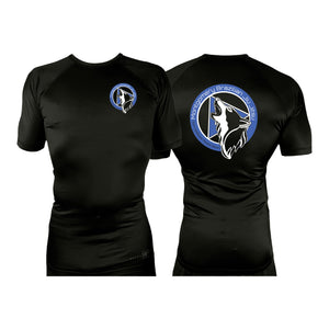 Montgomery Brazilian Jiu-Jitsu All Black Rash Guards Short Sleeves #8177 A