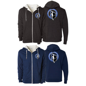 Montgomery Brazilian Jiu-Jitsu Sherpa Lined Zip-Up Hoodie #8177 A