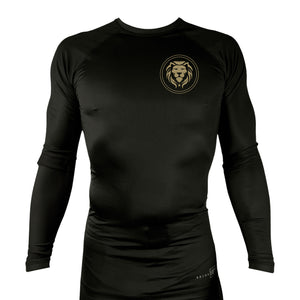 Royal MMA All Black Rash Guards Long Sleeves #8178 A