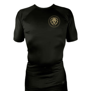 Royal MMA All Black Rash Guards Short Sleeves #8178 A