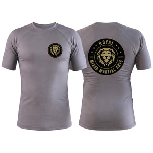 Royal MMA Gray Rash Guards Short Sleeve #8178 A