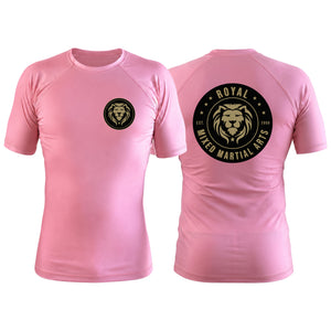 Royal MMA Pink Rash Guards Short Sleeve #8178 A