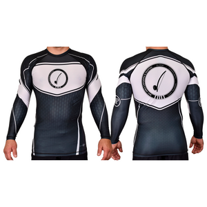 Bay Area Capoeira & Jiu Jitsu Academy Rash Guards Black/White #8179 A