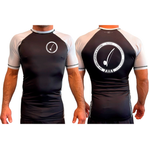 Bay Area Capoeira & Jiu Jitsu All Black Ranked Short Sleeve Rash Guards #8179 A