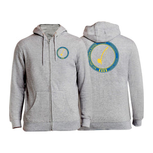 Bay Area Capoeira & Jiu Jitsu Zip-Up Hoodies #8179 B (Blue & Yellow)