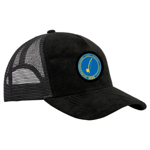 Bay Area Capoeira & Jiu Jitsu Suede Trucker Hat #8179 B (Blue & Yellow)