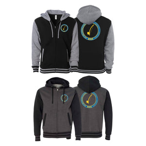 Bay Area Capoeira & Jiu Jitsu Varsity Zip-Up Hoodies #8179 B (Blue & Yellow)