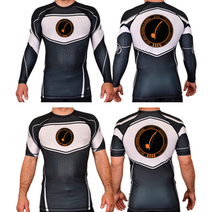Bay Area Capoeira & Jiu Jitsu Academy Rash Guards Black/White #8179 C