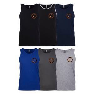 Bay Area Capoeira & Jiu Jitsu Next Level Tank Tops #8179 C (Black & Orange)