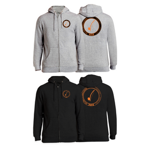 Bay Area Capoeira & Jiu Jitsu Zip-Up Hoodies #8179 C (Black & Orange)