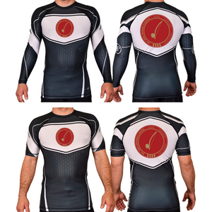 Bay Area Capoeira & Jiu Jitsu Academy Rash Guards Black/White #8179 D