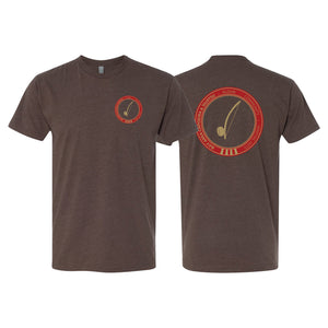 Bay Area Capoeira & Jiu Jitsu Next Level CVC Shirt #8179 D (Red & Gold)