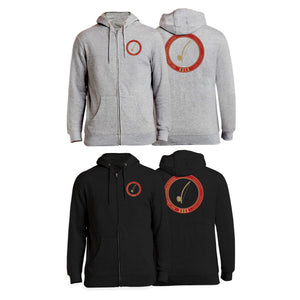 Bay Area Capoeira & Jiu Jitsu Zip-Up Hoodies #8179 D (Red & Gold)