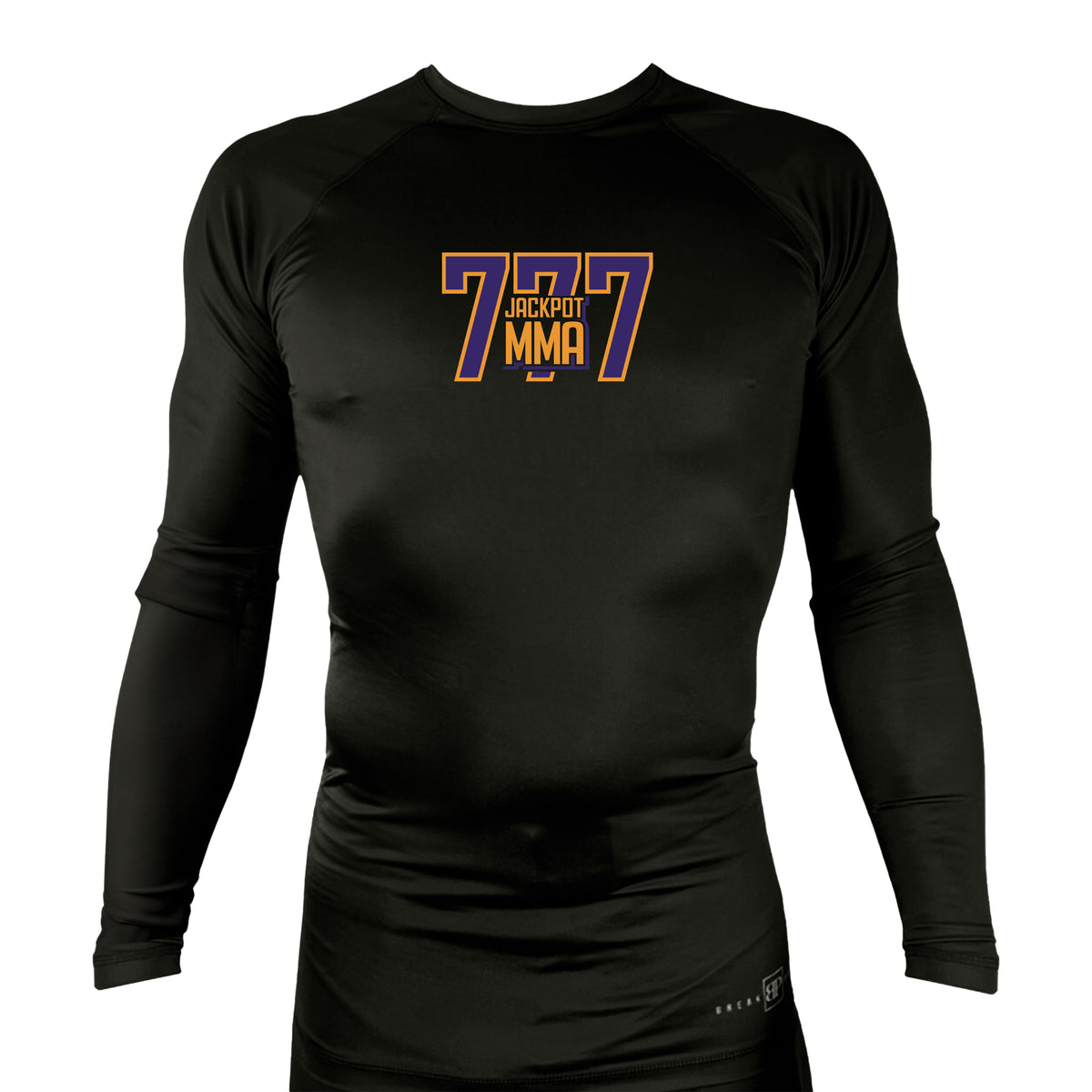 Jackpot MMA All Black Rash Guards Long Sleeves #8180 A