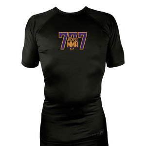 Jackpot MMA All Black Rash Guards Short Sleeves #8180 A