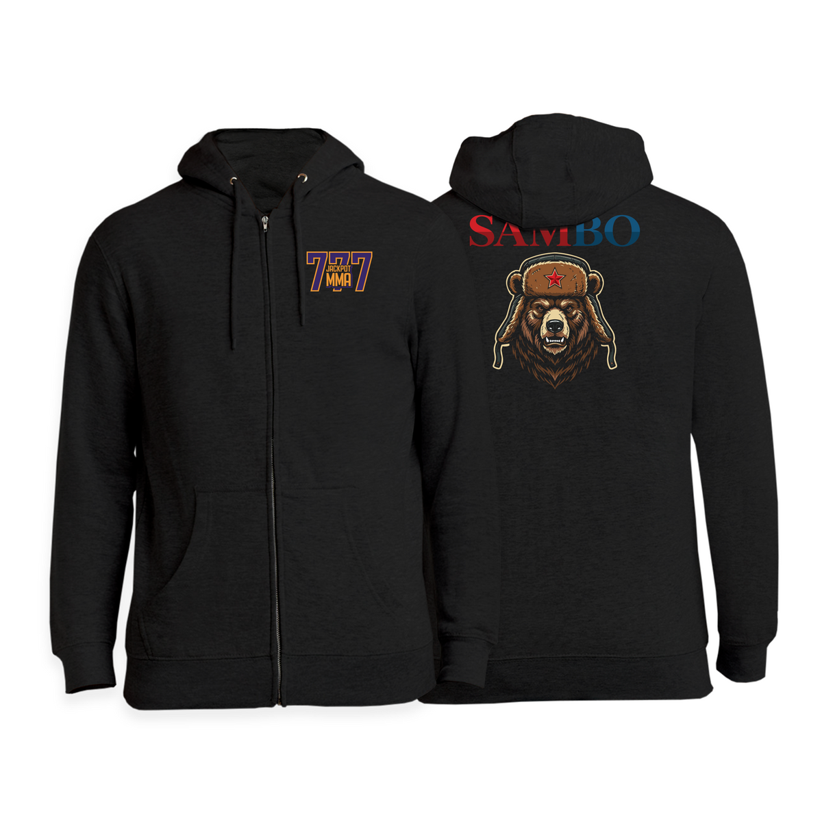 Jackpot MMA Zip-Up Hoodies #8180 A