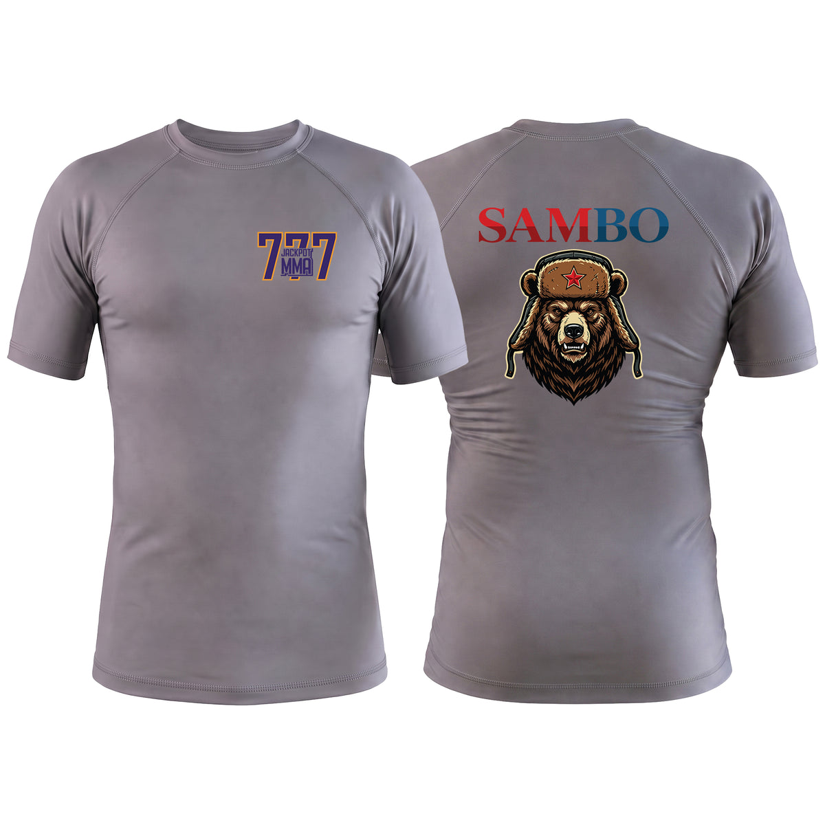Jackpot MMA Gray Rash Guards Short Sleeve #8180 A